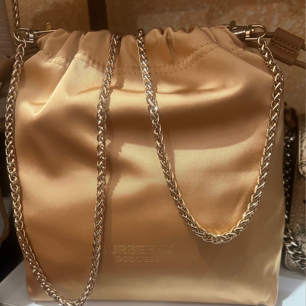 Burberry Gold Satin Women's Bag